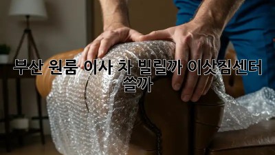 부산 원룸 이사, 차 빌릴까? 이삿짐센터 쓸까?